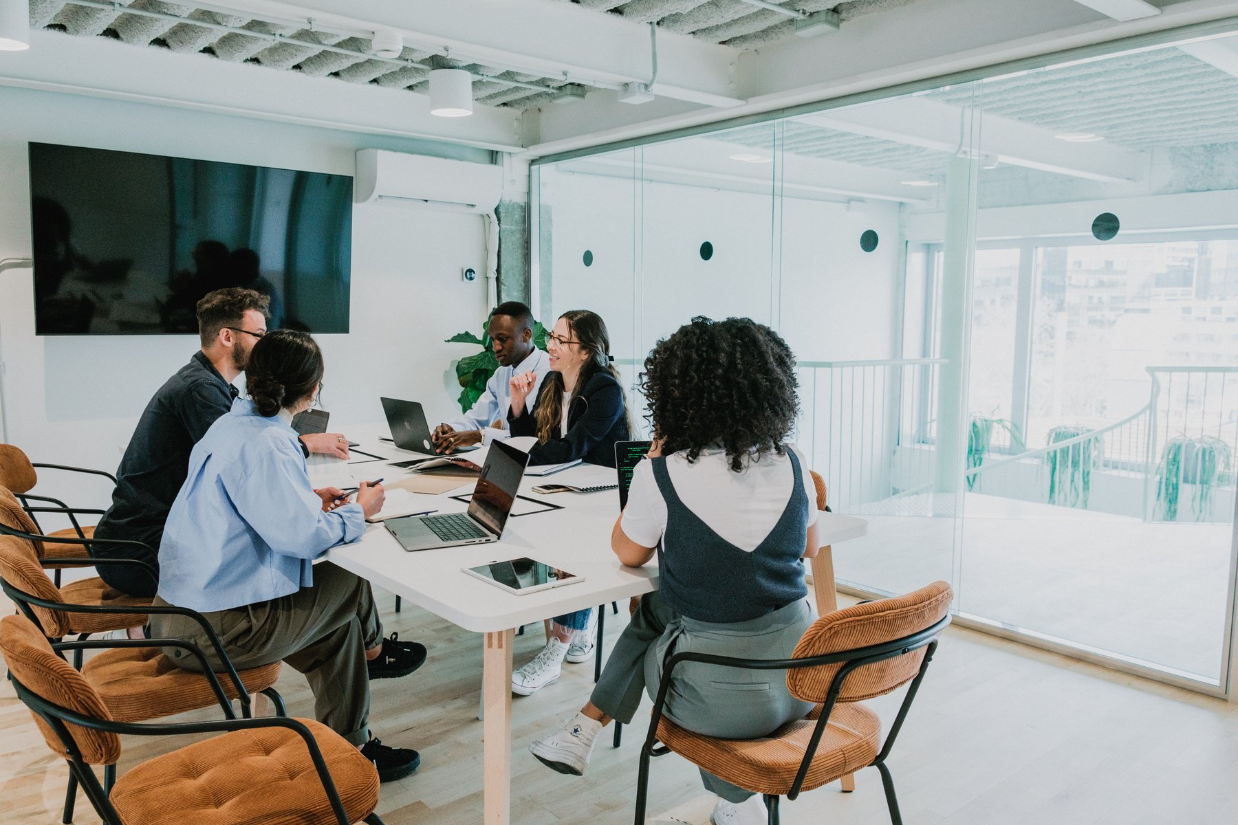 Cool Corporate Team Having a Meeting